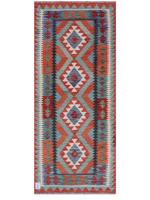 Maimana Afghanistan Kilim Rug - 184 x78 cm