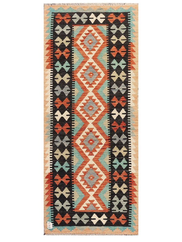 Maimana Afghanistan Kilim Rug - 187 x76 cm