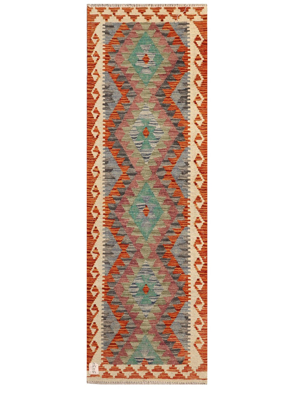 Maimana Afghanistan Kilim Rug - 193 x63 cm
