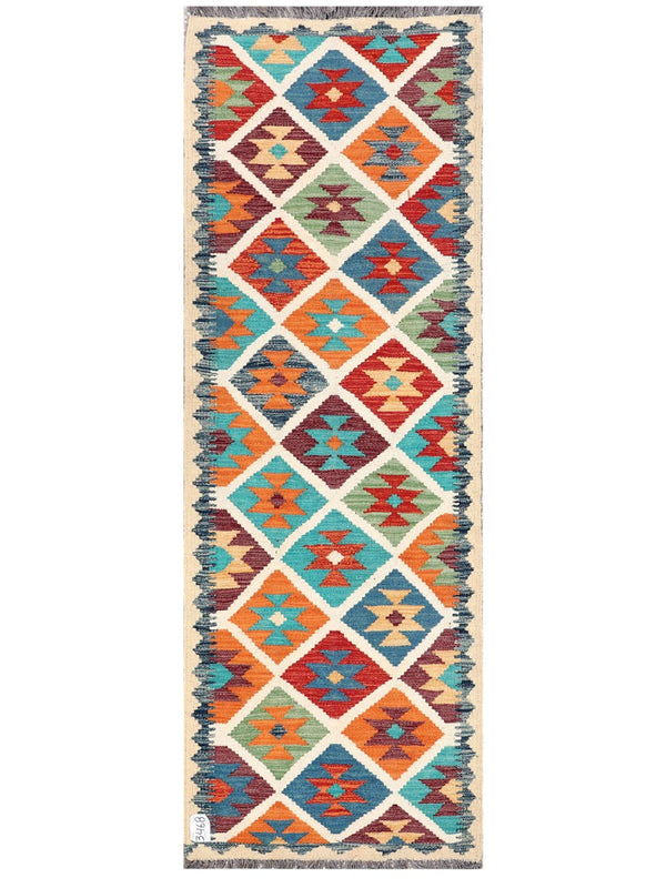 Maimana Afghanistan Kilim Rug - 190 x66 cm