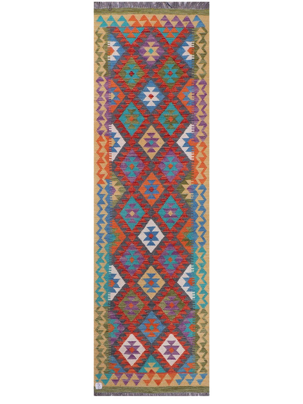 Maimana Afghanistan Kilim Runner - 283 x 83 cm