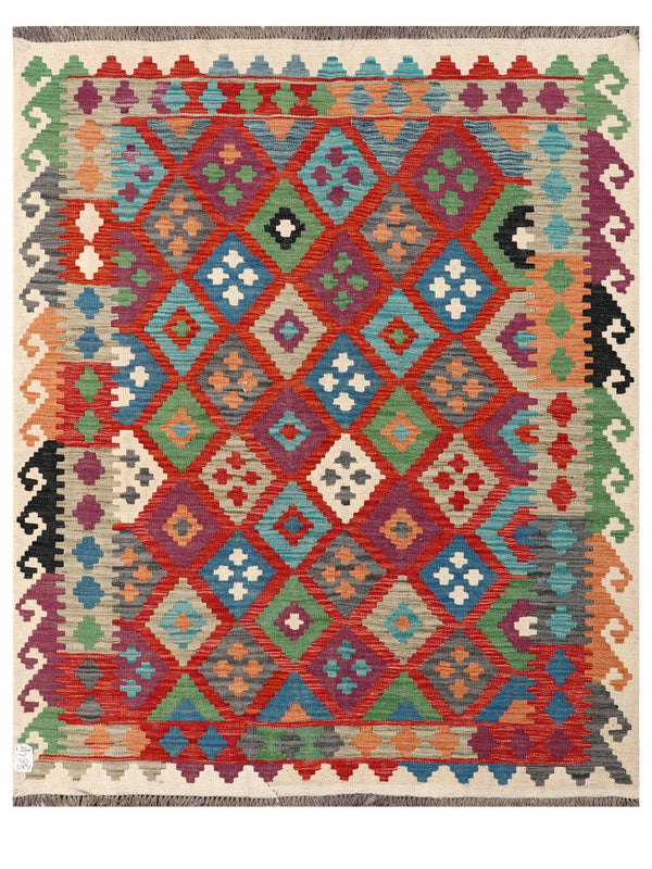 Maimana Afghanistan Kilim Rug - 187 x151 cm