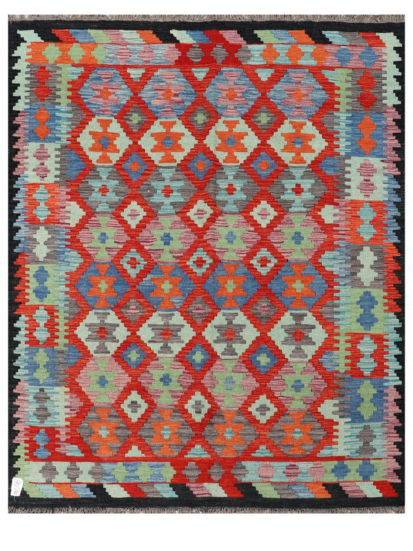 Maimana Afghanistan Kilim Rug - 196 x156 cm