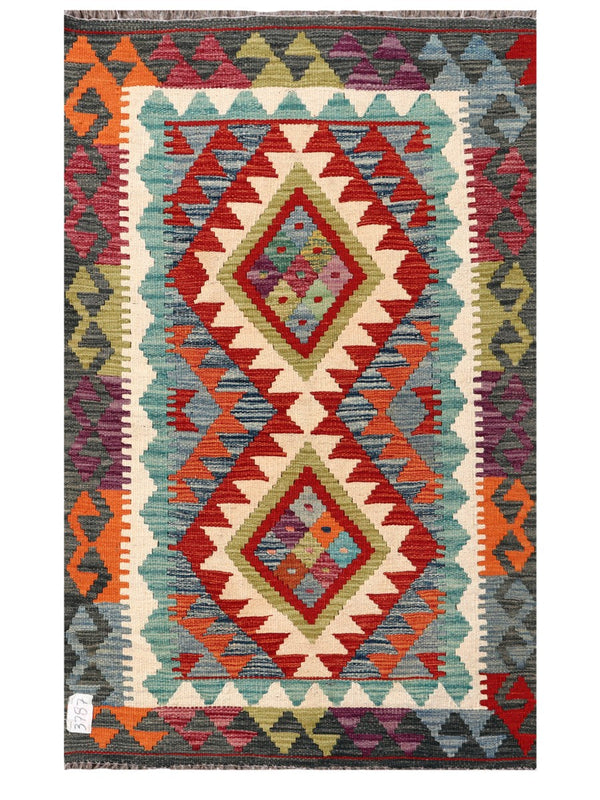 Maimana Afghanistan Kilim Rug - 127 x 79 cm
