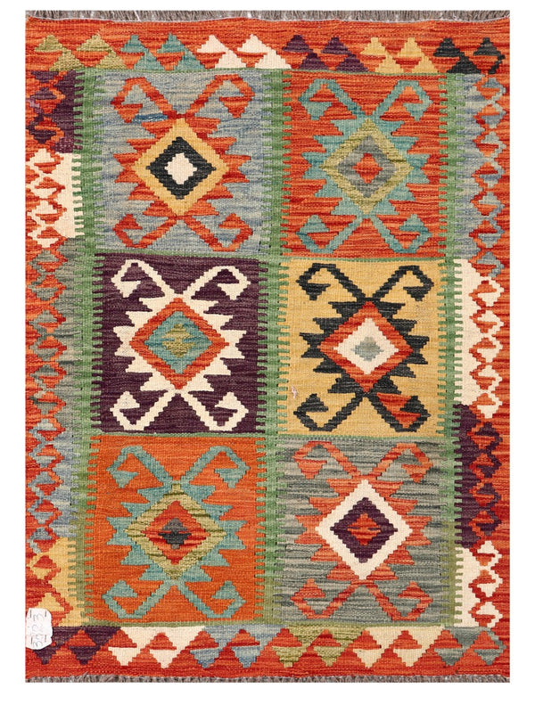 Maimana Afghanistan Kilim Rug - 118 x 83 cm