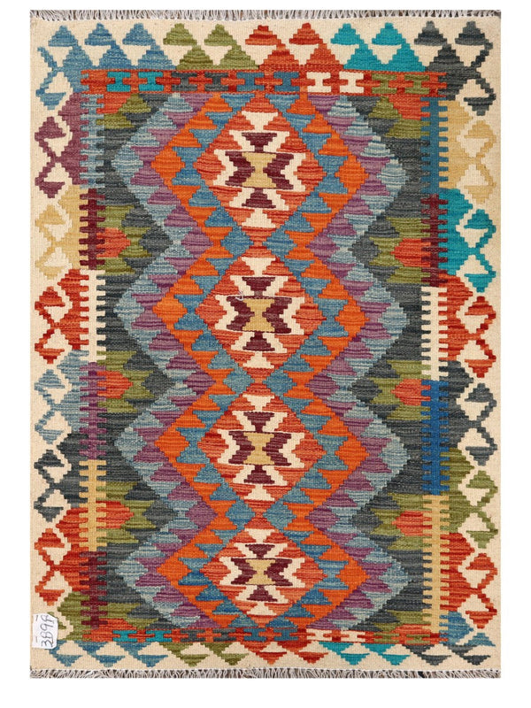 Maimana Afghanistan Kilim Rug - 122 x 86 cm