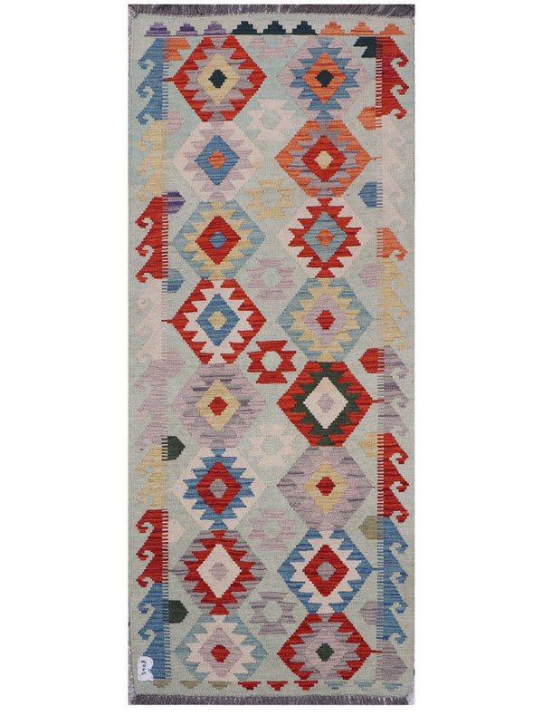 Maimana Afghanistan Kilim Rug - 200 x82 cm