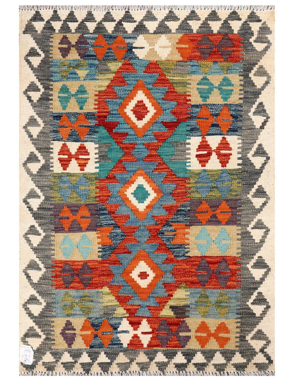 Maimana Afghanistan Kilim Rug - 123 x 85 cm