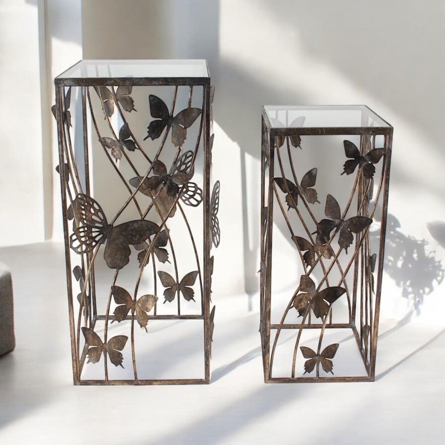 75/64CM SET 2 METAL TABLES
