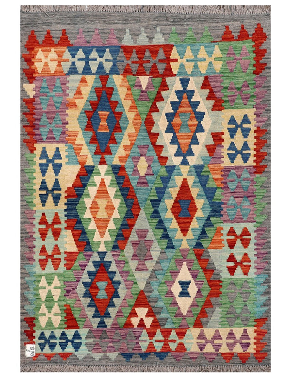 Maimana Afghanistan Kilim Rug - 145 x109 cm