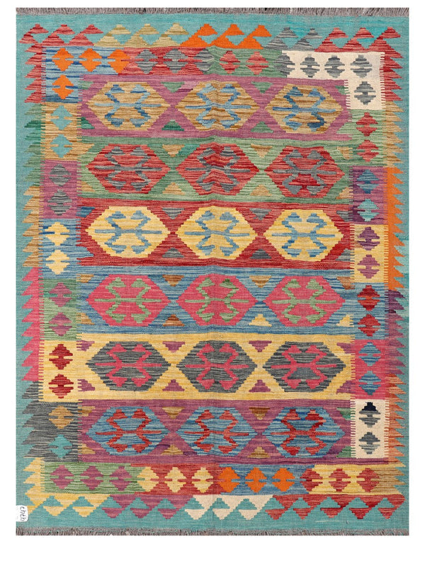 Maimana Afghanistan Kilim Rug - 203 x151 cm