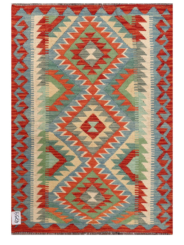 Maimana Afghanistan Kilim Rug - 122 x 85 cm