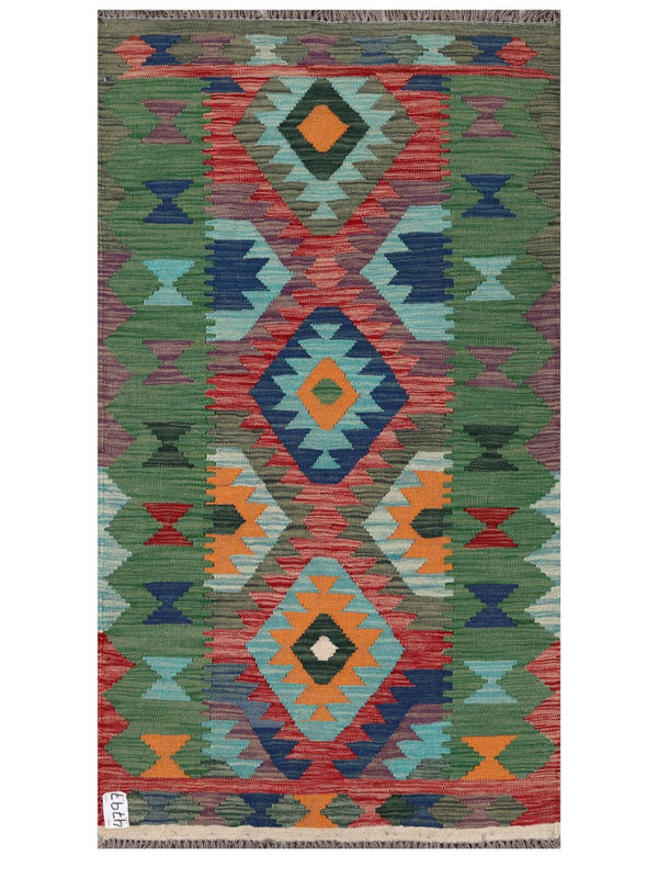 Maimana Afghanistan Kilim Rug - 152 x 84 cm