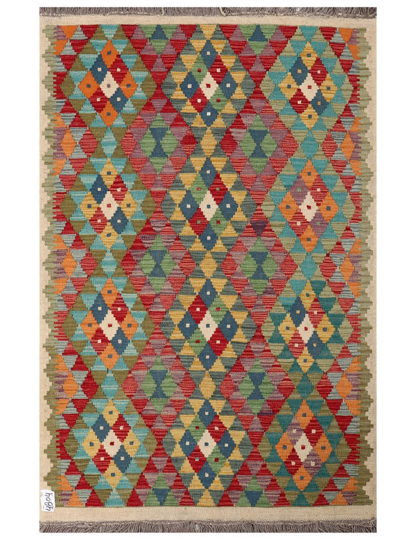 Maimana Afghanistan Kilim Rug - 156 x102 cm