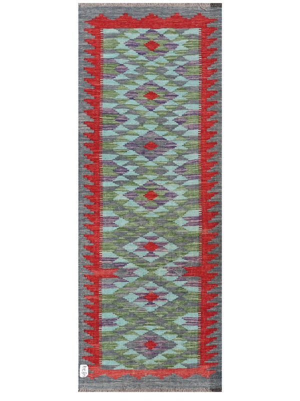 Maimana Afghanistan Kilim Rug - 197 x73 cm