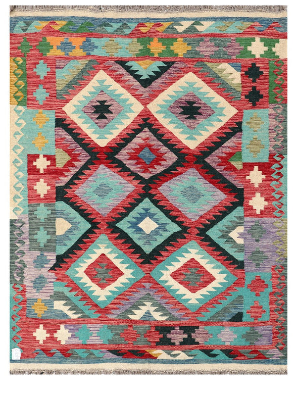 Maimana Afghanistan Kilim Rug - 202 x152 cm