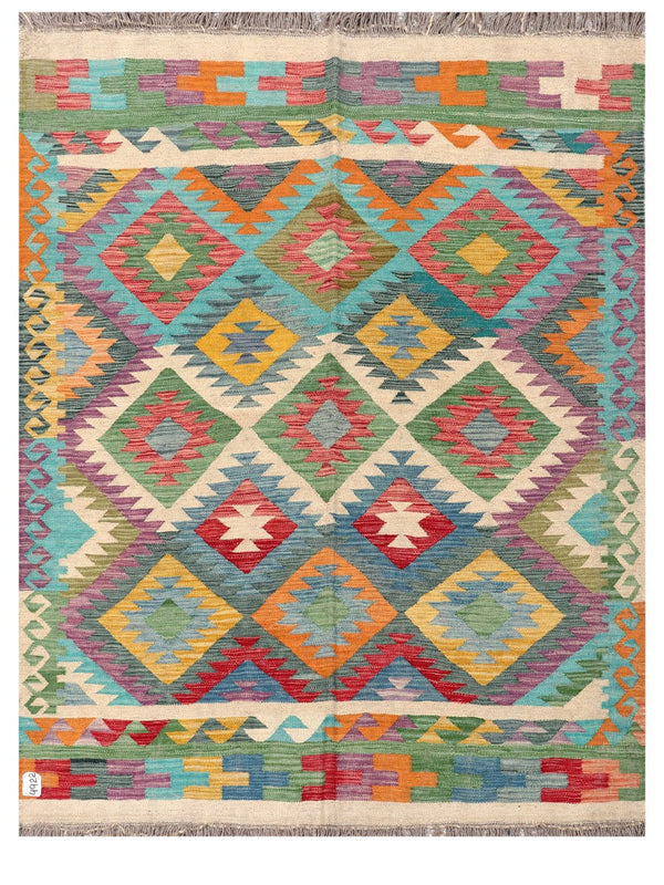 Maimana Afghanistan Kilim Rug - 204 x155 cm