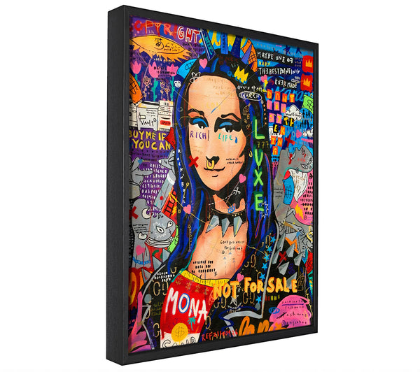 A picture of a Mona Lisa Punk canvas framed print, sold by Wallart-Direct.co.uk