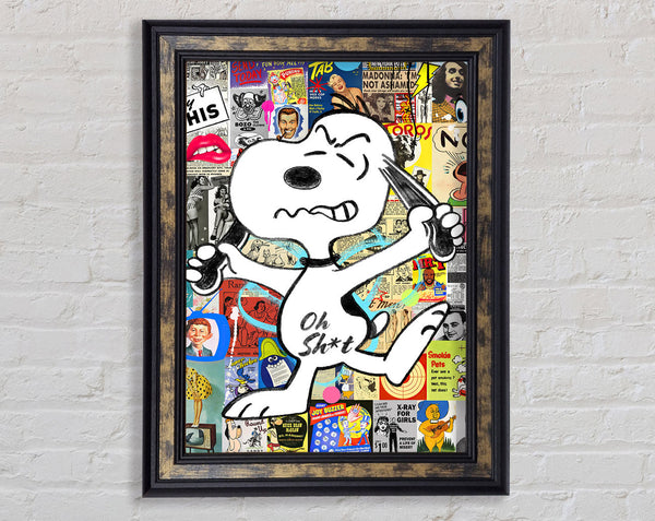 Angry Snoopy Framed Print