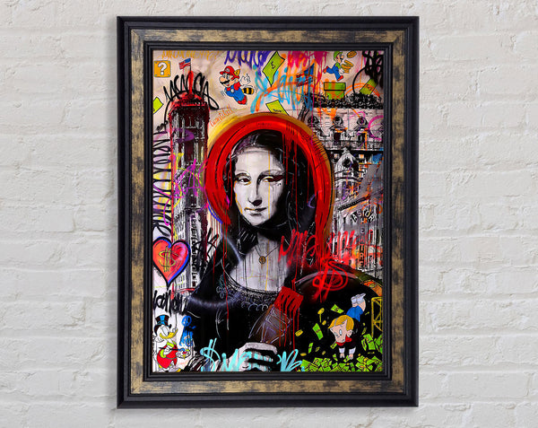 Mona Lisa Mayhem Framed Print
