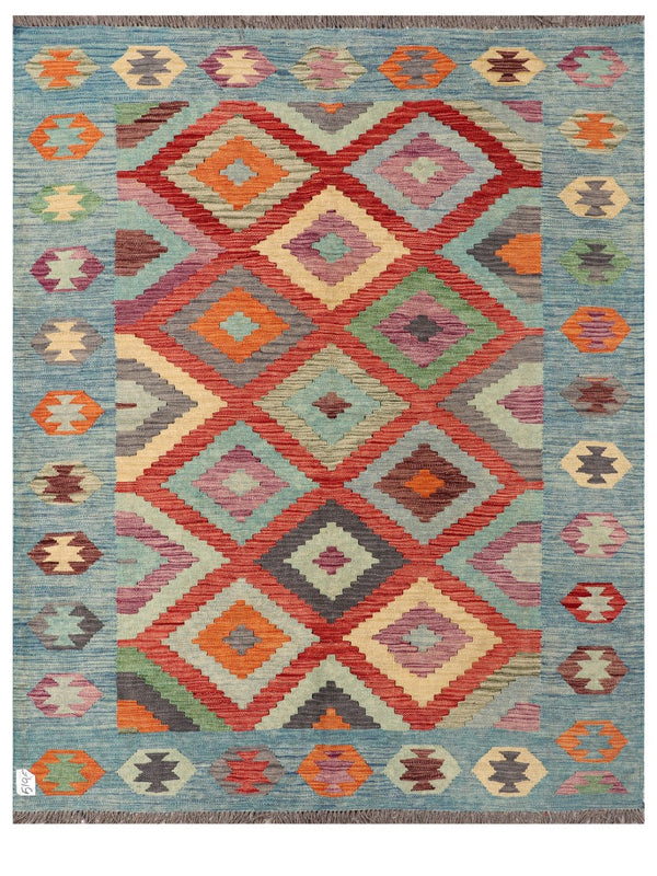 Maimana Afghanistan Kilim Rug - 192 x148 cm