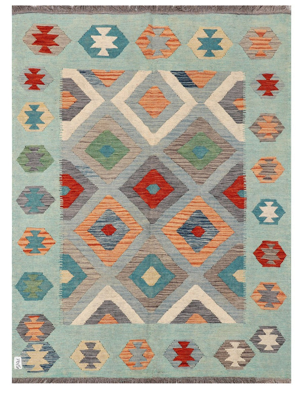 Maimana Afghanistan Kilim Rug - 189 x140 cm