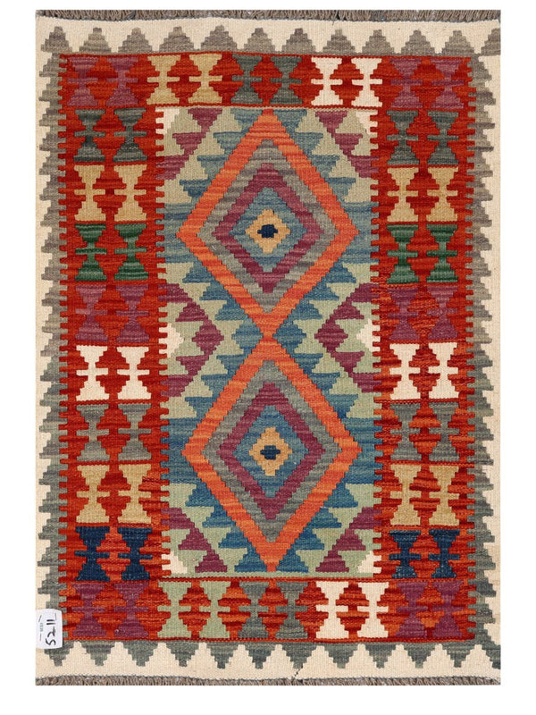 Maimana Afghanistan Kilim Rug - 119 x 82 cm