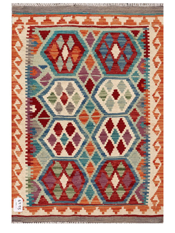 Maimana Afghanistan Kilim Rug - 119 x 82 cm