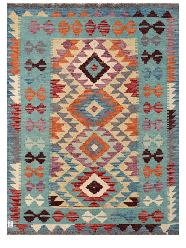Maimana Afghanistan Kilim Rug - 193 x145 cm