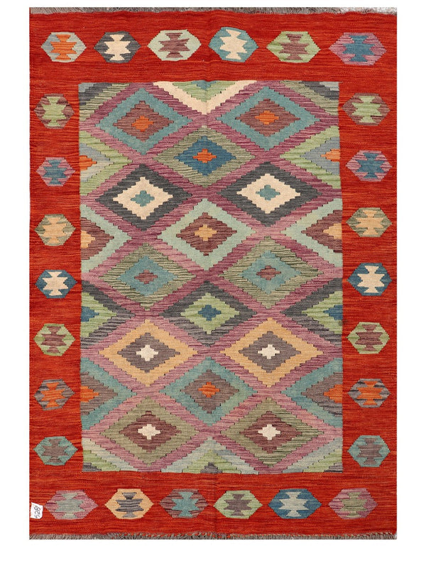 Maimana Afghanistan Kilim Rug - 207 x143 cm