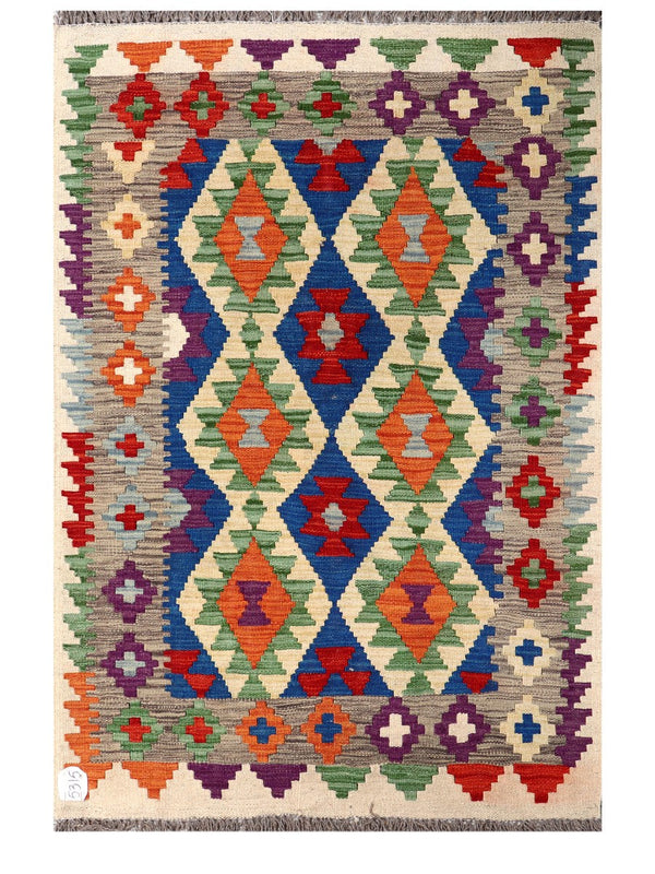 Maimana Afghanistan Kilim Rug - 145 x97 cm