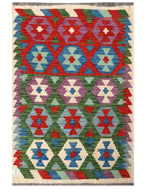 Maimana Afghanistan Kilim Rug - 145 x100 cm