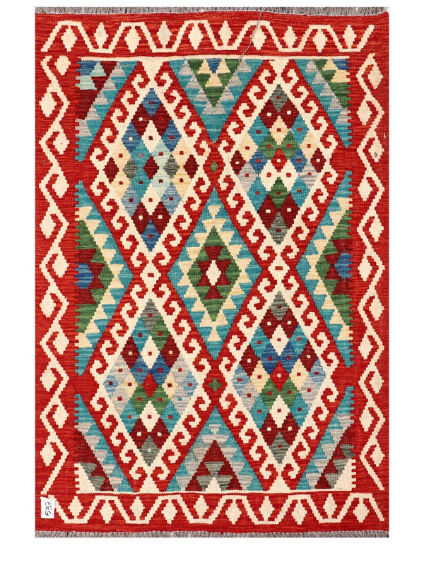 Maimana Afghanistan Kilim Rug - 152 x113 cm