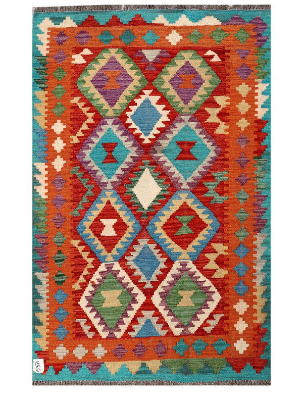 Maimana Afghanistan Kilim Rug - 166 x104 cm