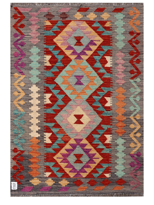 Maimana Afghanistan Kilim Rug - 150 x103 cm
