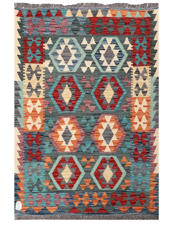 Maimana Afghanistan Kilim Rug - 148 x105 cm