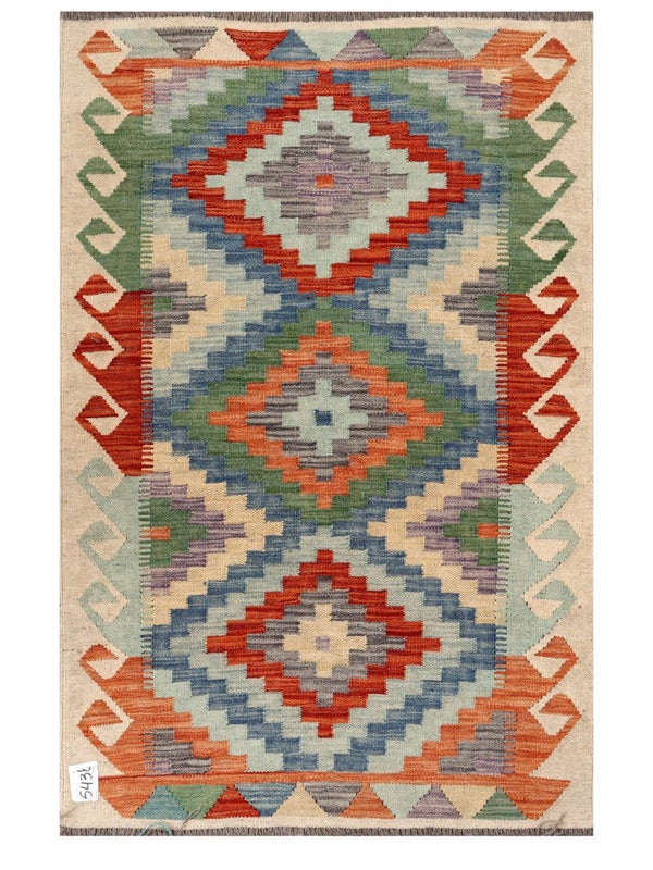 Maimana Afghanistan Kilim Rug - 130 x 84 cm