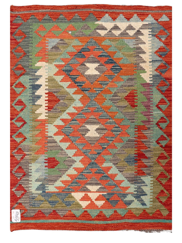 Maimana Afghanistan Kilim Rug - 123 x 87 cm