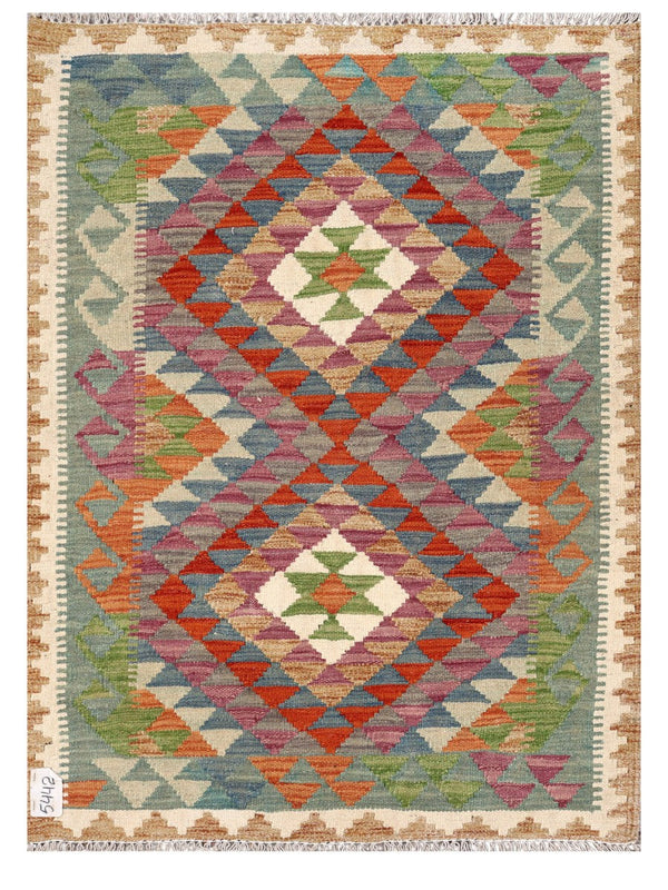 Maimana Afghanistan Kilim Rug - 119 x 87 cm