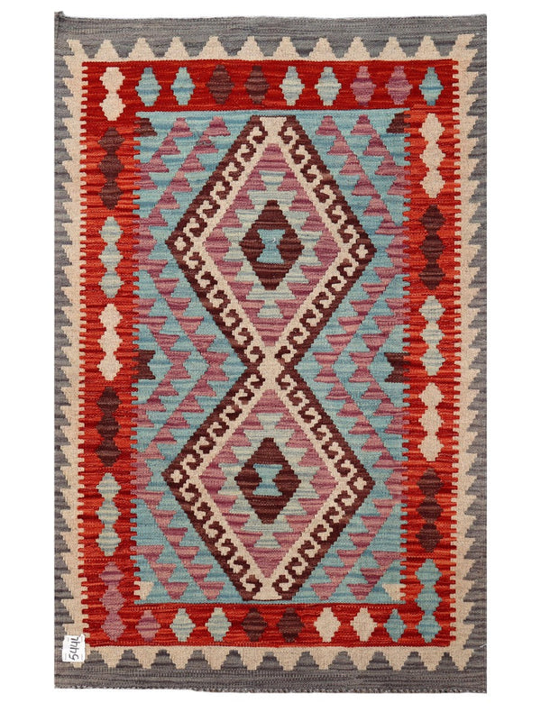 Maimana Afghanistan Kilim Rug - 133 x 84 cm