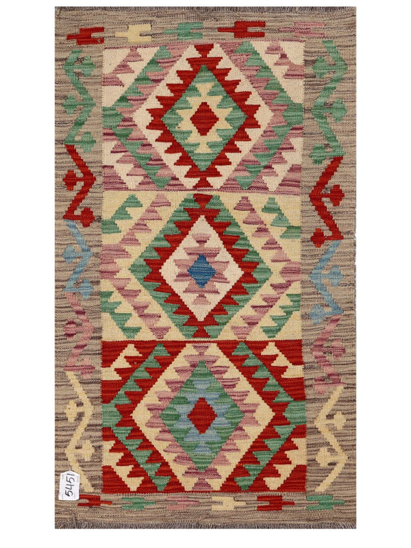 Maimana Afghanistan Kilim Rug - 123 x 71 cm