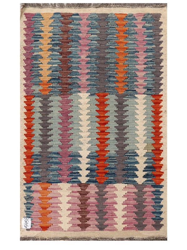 Maimana Afghanistan Kilim Rug - 128 x 79 cm