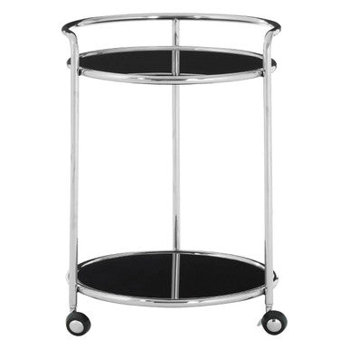 Novo Round Silver Finish Trolley