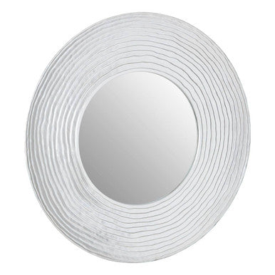 Athena Round Wall Mirror with Silver Finish
