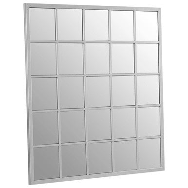 Descartes Medium Silver Finish Frame Wall Mirror