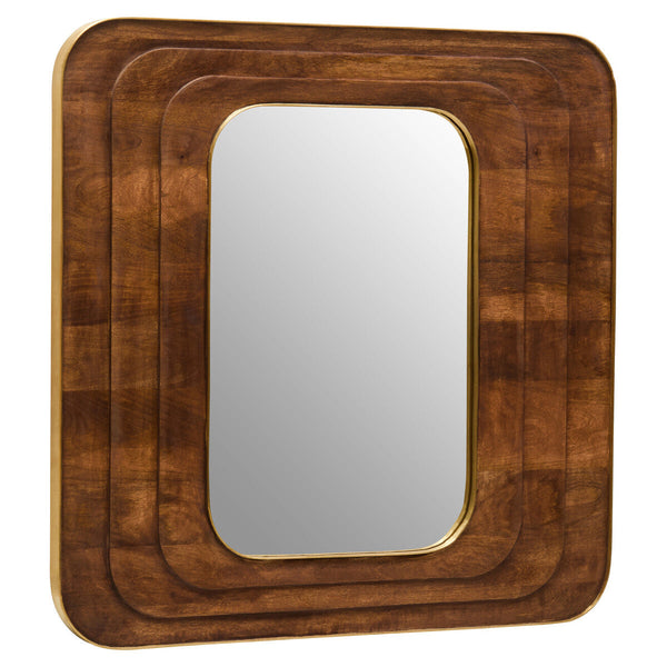 Sangar Mango Wood Carved Design Wall Mirror