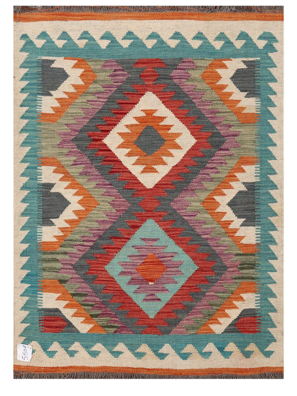 Maimana Afghanistan Kilim Rug - 116 x 84 cm