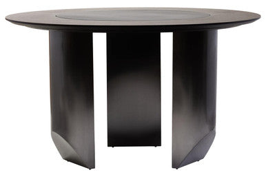Imperia Eucalyptus Effect Round Dining Table with Ceramic Lazy Susan