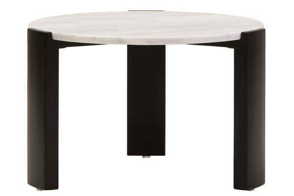 Palermo Round White Marble Top Small Coffee Table