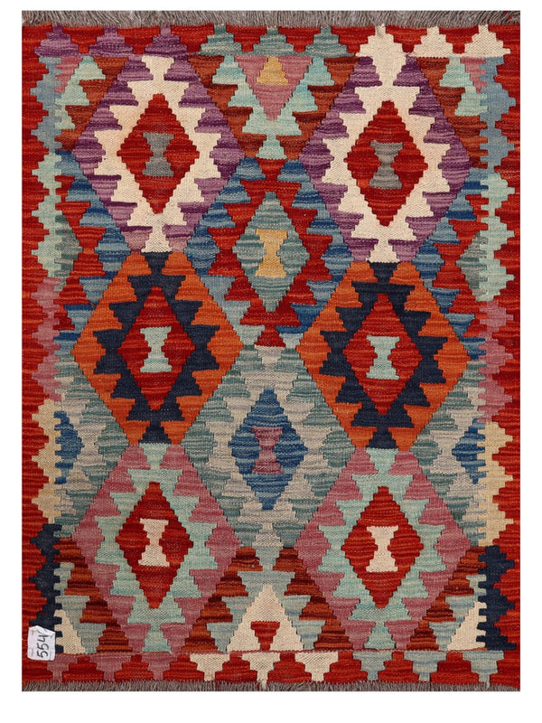 Maimana Afghanistan Kilim Rug - 116 x 85 cm